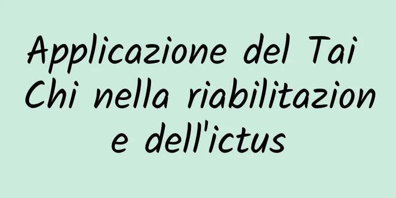 Applicazione del Tai Chi nella riabilitazione dell'ictus
