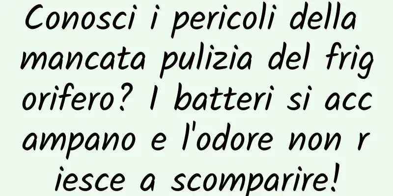 Conosci i pericoli della mancata pulizia del frigorifero? I batteri si accampano e l'odore non riesce a scomparire!