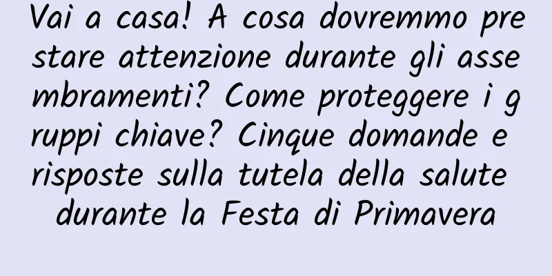 Vai a casa! A cosa dovremmo prestare attenzione durante gli assembramenti? Come proteggere i gruppi chiave? Cinque domande e risposte sulla tutela della salute durante la Festa di Primavera