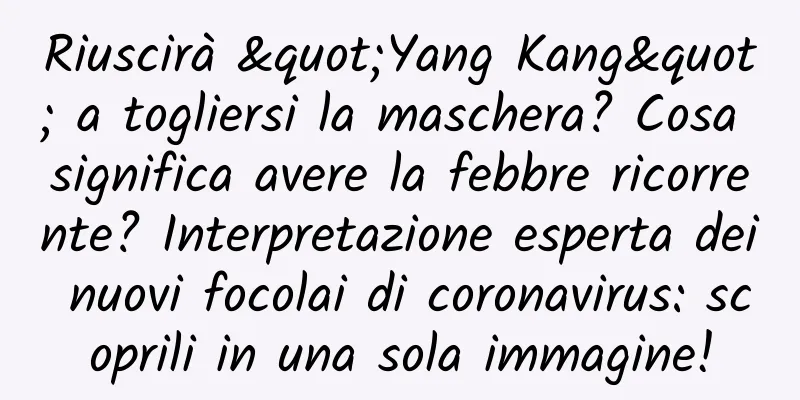 Riuscirà "Yang Kang" a togliersi la maschera? Cosa significa avere la febbre ricorrente? Interpretazione esperta dei nuovi focolai di coronavirus: scoprili in una sola immagine!