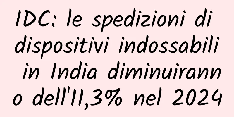 IDC: le spedizioni di dispositivi indossabili in India diminuiranno dell'11,3% nel 2024