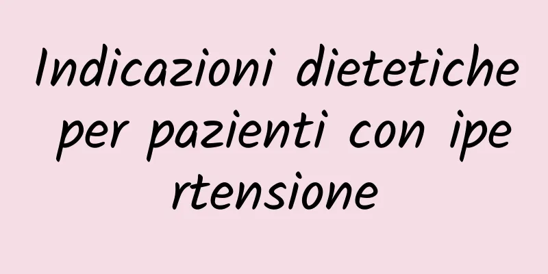Indicazioni dietetiche per pazienti con ipertensione