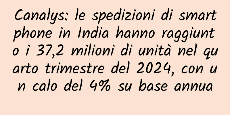 Canalys: le spedizioni di smartphone in India hanno raggiunto i 37,2 milioni di unità nel quarto trimestre del 2024, con un calo del 4% su base annua