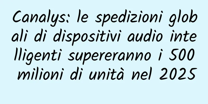 Canalys: le spedizioni globali di dispositivi audio intelligenti supereranno i 500 milioni di unità nel 2025