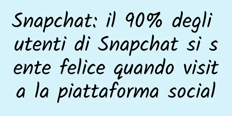 Snapchat: il 90% degli utenti di Snapchat si sente felice quando visita la piattaforma social