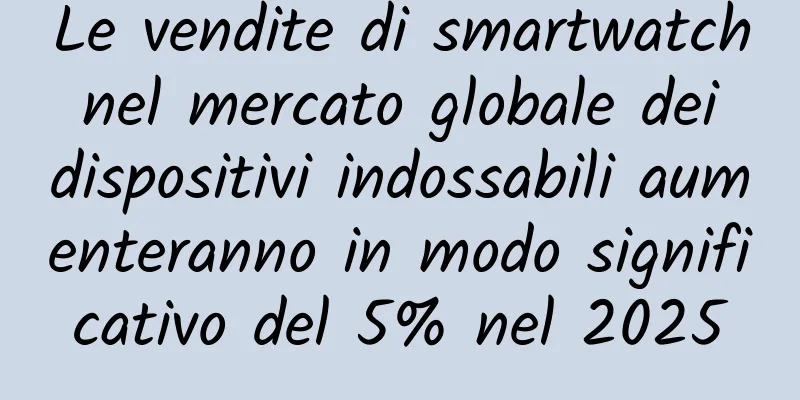 Le vendite di smartwatch nel mercato globale dei dispositivi indossabili aumenteranno in modo significativo del 5% nel 2025