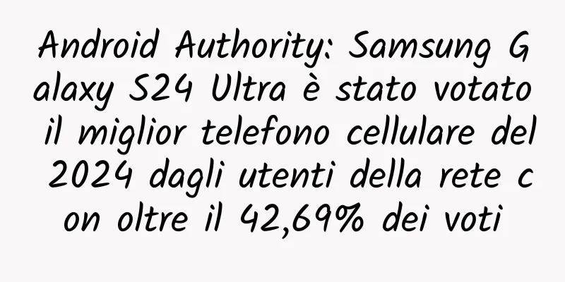 Android Authority: Samsung Galaxy S24 Ultra è stato votato il miglior telefono cellulare del 2024 dagli utenti della rete con oltre il 42,69% dei voti