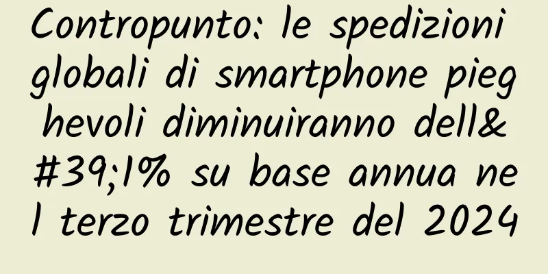 Contropunto: le spedizioni globali di smartphone pieghevoli diminuiranno dell'1% su base annua nel terzo trimestre del 2024