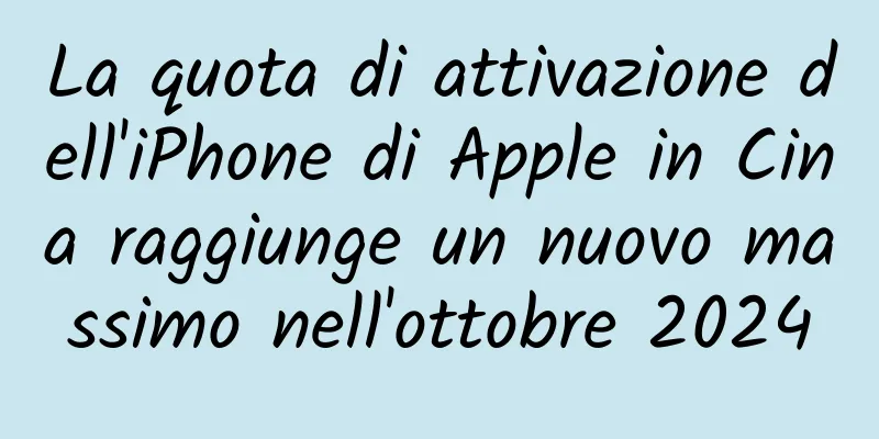 La quota di attivazione dell'iPhone di Apple in Cina raggiunge un nuovo massimo nell'ottobre 2024
