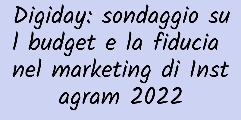 Digiday: sondaggio sul budget e la fiducia nel marketing di Instagram 2022