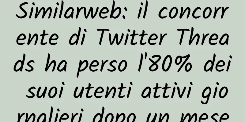 Similarweb: il concorrente di Twitter Threads ha perso l'80% dei suoi utenti attivi giornalieri dopo un mese