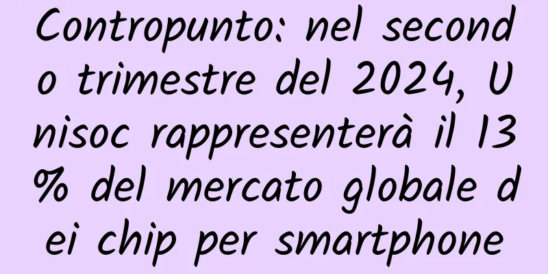 Contropunto: nel secondo trimestre del 2024, Unisoc rappresenterà il 13% del mercato globale dei chip per smartphone
