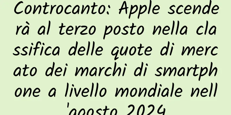 Controcanto: Apple scenderà al terzo posto nella classifica delle quote di mercato dei marchi di smartphone a livello mondiale nell'agosto 2024