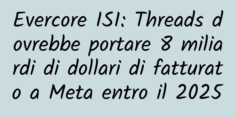 Evercore ISI: Threads dovrebbe portare 8 miliardi di dollari di fatturato a Meta entro il 2025