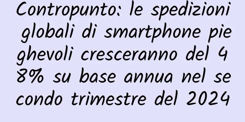 Contropunto: le spedizioni globali di smartphone pieghevoli cresceranno del 48% su base annua nel secondo trimestre del 2024