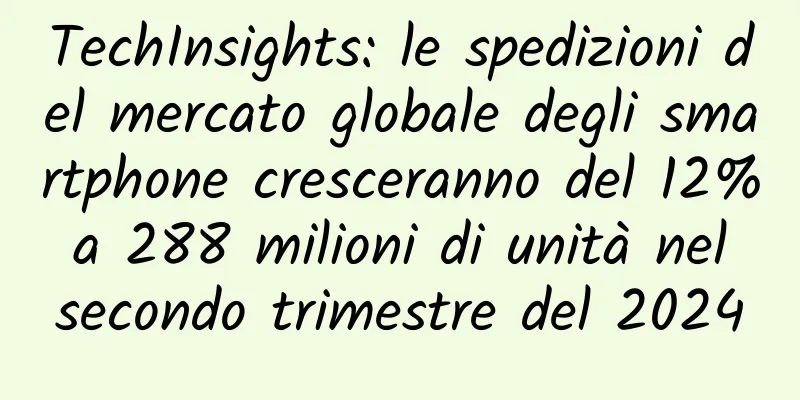 TechInsights: le spedizioni del mercato globale degli smartphone cresceranno del 12% a 288 milioni di unità nel secondo trimestre del 2024