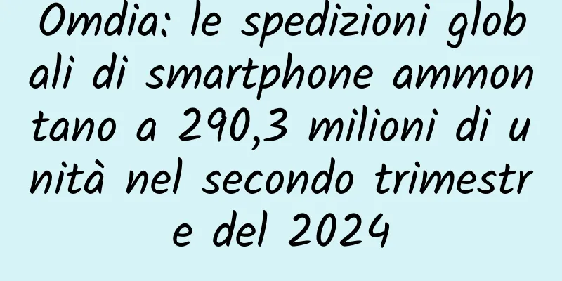 Omdia: le spedizioni globali di smartphone ammontano a 290,3 milioni di unità nel secondo trimestre del 2024