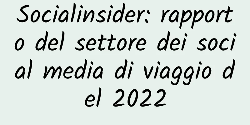 Socialinsider: rapporto del settore dei social media di viaggio del 2022
