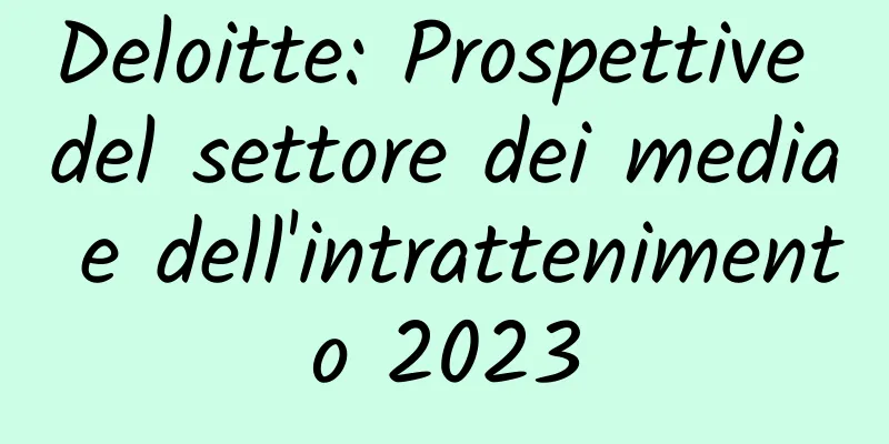 Deloitte: Prospettive del settore dei media e dell'intrattenimento 2023