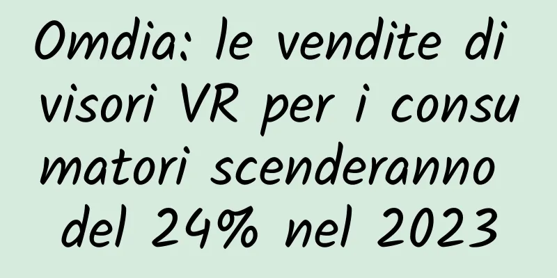 Omdia: le vendite di visori VR per i consumatori scenderanno del 24% nel 2023