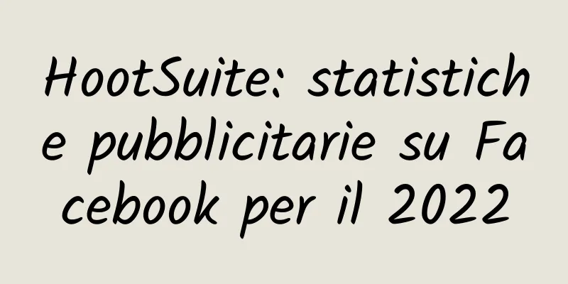 HootSuite: statistiche pubblicitarie su Facebook per il 2022