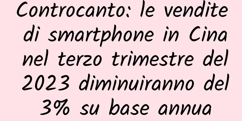 Controcanto: le vendite di smartphone in Cina nel terzo trimestre del 2023 diminuiranno del 3% su base annua