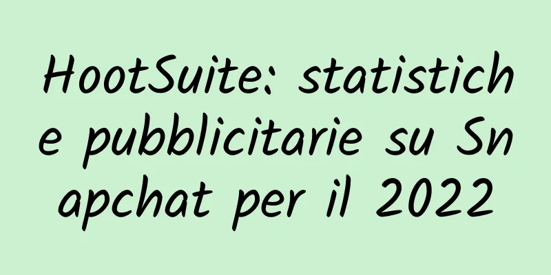 HootSuite: statistiche pubblicitarie su Snapchat per il 2022
