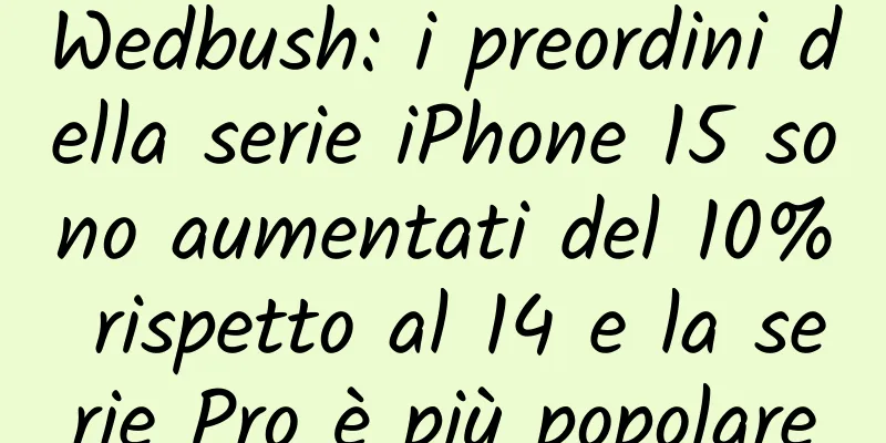 Wedbush: i preordini della serie iPhone 15 sono aumentati del 10% rispetto al 14 e la serie Pro è più popolare