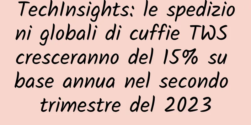 TechInsights: le spedizioni globali di cuffie TWS cresceranno del 15% su base annua nel secondo trimestre del 2023