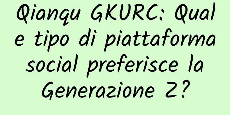 Qianqu GKURC: Quale tipo di piattaforma social preferisce la Generazione Z?