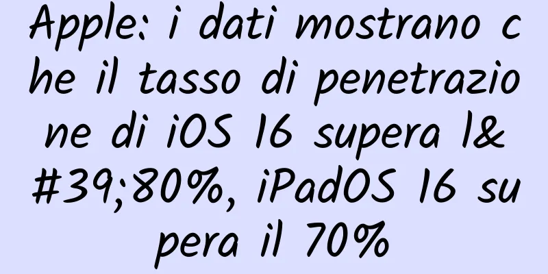 Apple: i dati mostrano che il tasso di penetrazione di iOS 16 supera l'80%, iPadOS 16 supera il 70%
