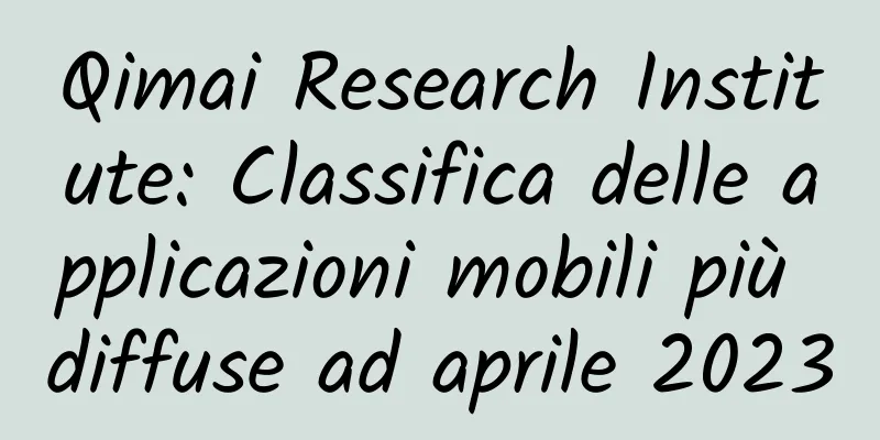 Qimai Research Institute: Classifica delle applicazioni mobili più diffuse ad aprile 2023