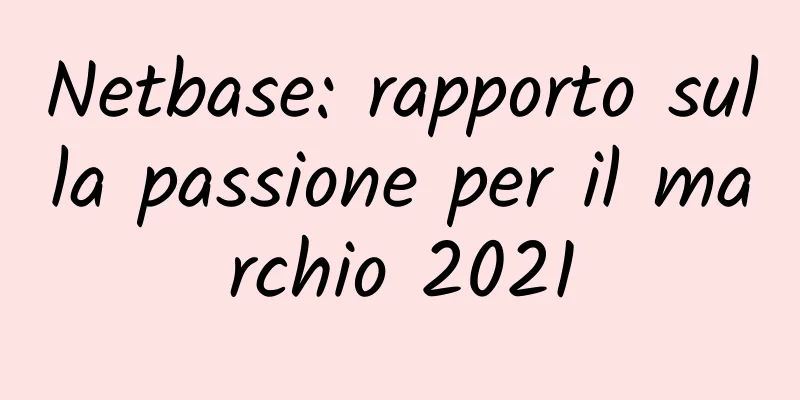 Netbase: rapporto sulla passione per il marchio 2021