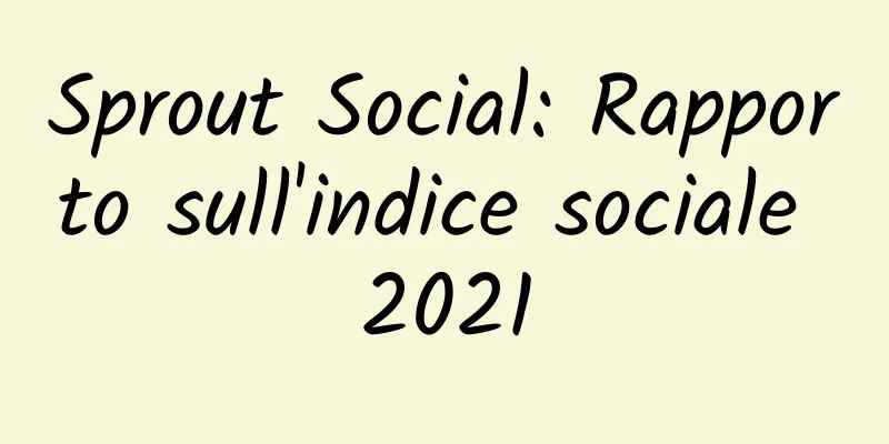 Sprout Social: Rapporto sull'indice sociale 2021