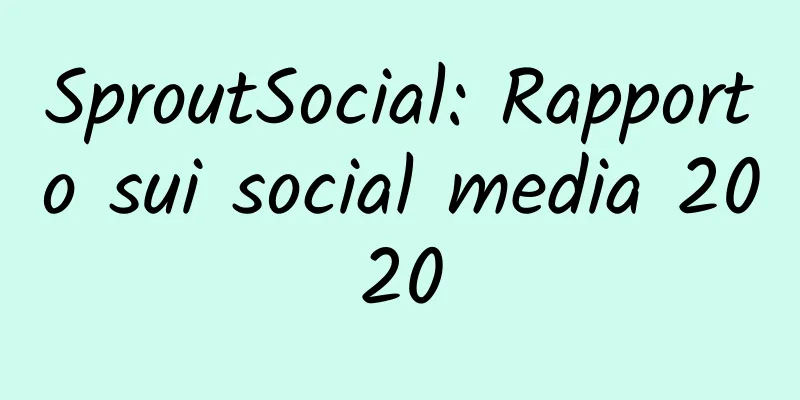 SproutSocial: Rapporto sui social media 2020