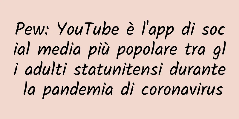 Pew: YouTube è l'app di social media più popolare tra gli adulti statunitensi durante la pandemia di coronavirus