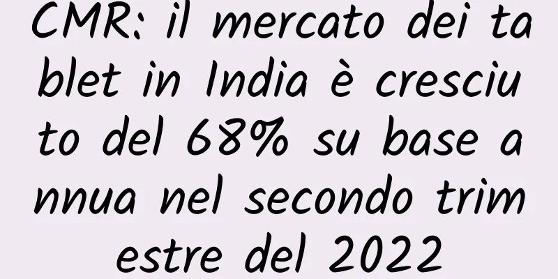 CMR: il mercato dei tablet in India è cresciuto del 68% su base annua nel secondo trimestre del 2022