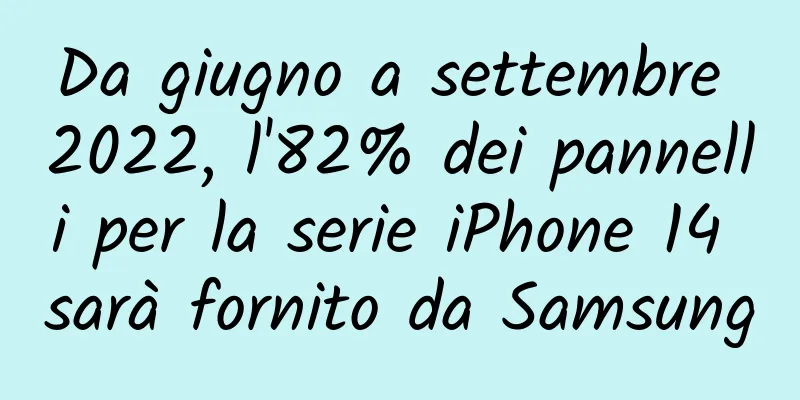 Da giugno a settembre 2022, l'82% dei pannelli per la serie iPhone 14 sarà fornito da Samsung
