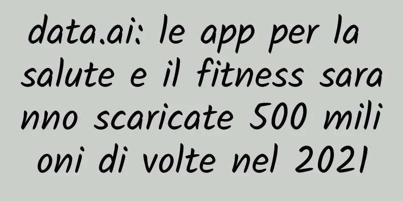 data.ai: le app per la salute e il fitness saranno scaricate 500 milioni di volte nel 2021