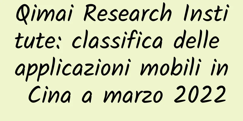 Qimai Research Institute: classifica delle applicazioni mobili in Cina a marzo 2022