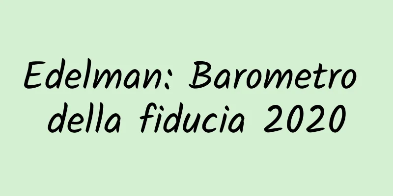 Edelman: Barometro della fiducia 2020
