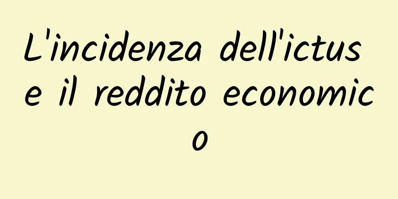 L'incidenza dell'ictus e il reddito economico
