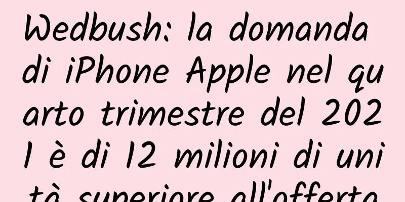 Wedbush: la domanda di iPhone Apple nel quarto trimestre del 2021 è di 12 milioni di unità superiore all'offerta