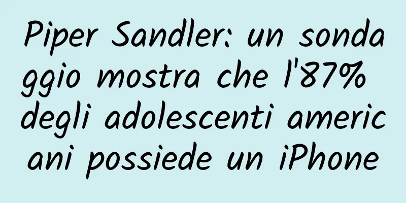 Piper Sandler: un sondaggio mostra che l'87% degli adolescenti americani possiede un iPhone