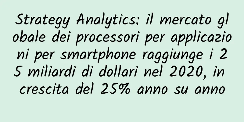 Strategy Analytics: il mercato globale dei processori per applicazioni per smartphone raggiunge i 25 miliardi di dollari nel 2020, in crescita del 25% anno su anno