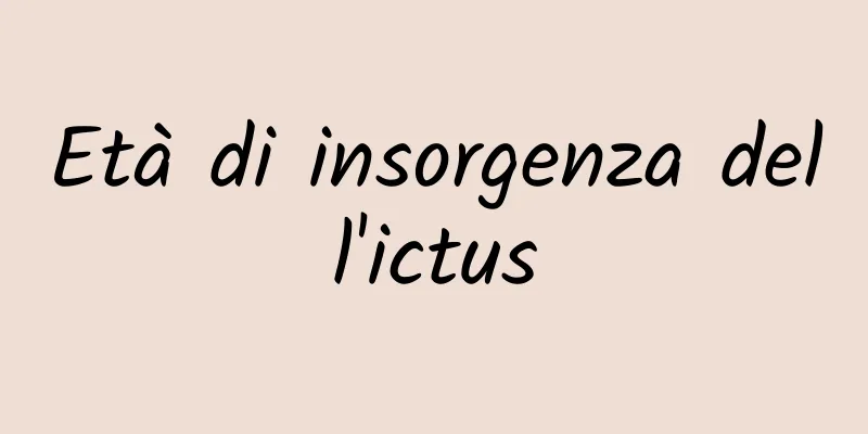 Età di insorgenza dell'ictus