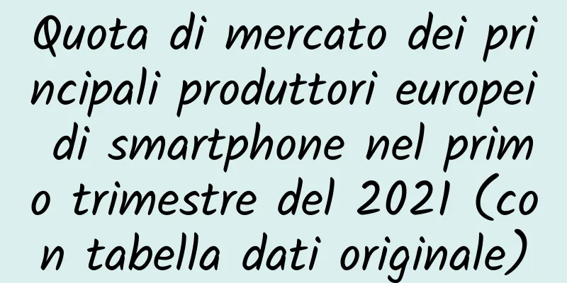Quota di mercato dei principali produttori europei di smartphone nel primo trimestre del 2021 (con tabella dati originale)