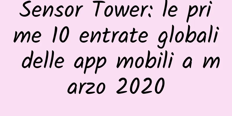 Sensor Tower: le prime 10 entrate globali delle app mobili a marzo 2020