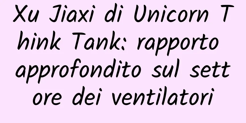 Xu Jiaxi di Unicorn Think Tank: rapporto approfondito sul settore dei ventilatori