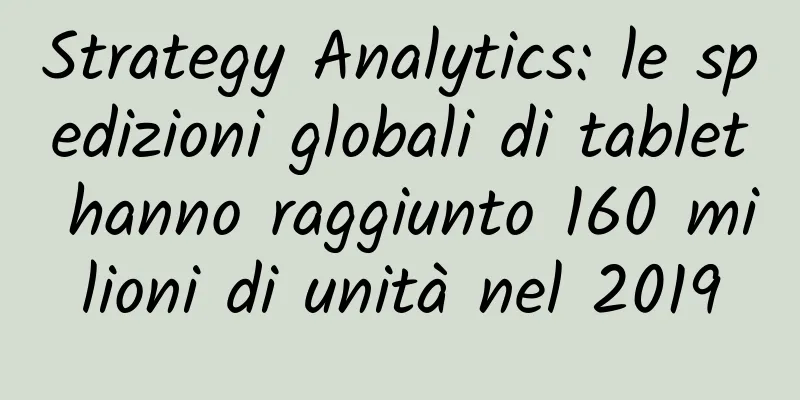 Strategy Analytics: le spedizioni globali di tablet hanno raggiunto 160 milioni di unità nel 2019